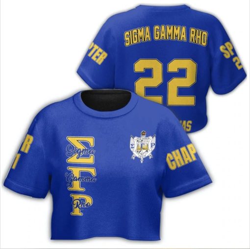 Sigma Gamma Rho (Blue) Croptop T-Shirt