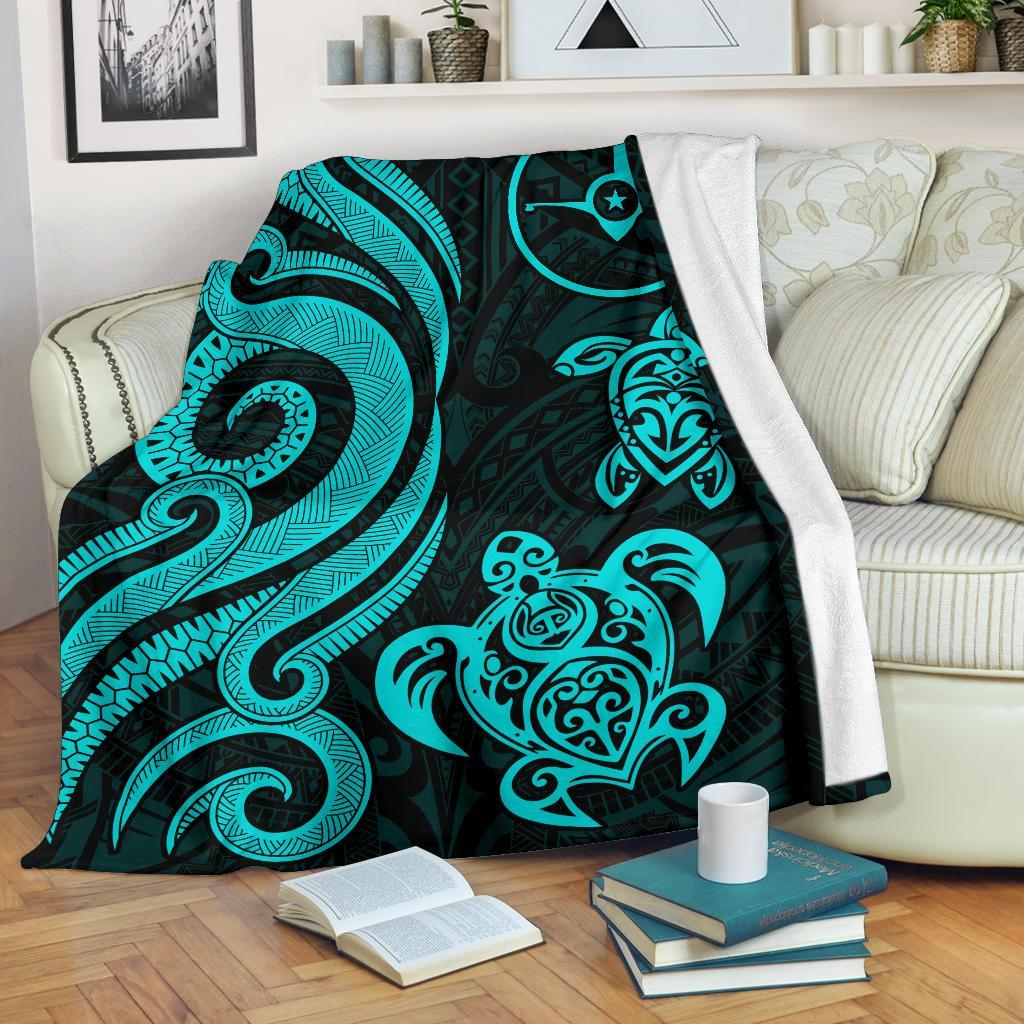 Yap Micronesian Premium Blanket – Turquoise Tentacle Turtle