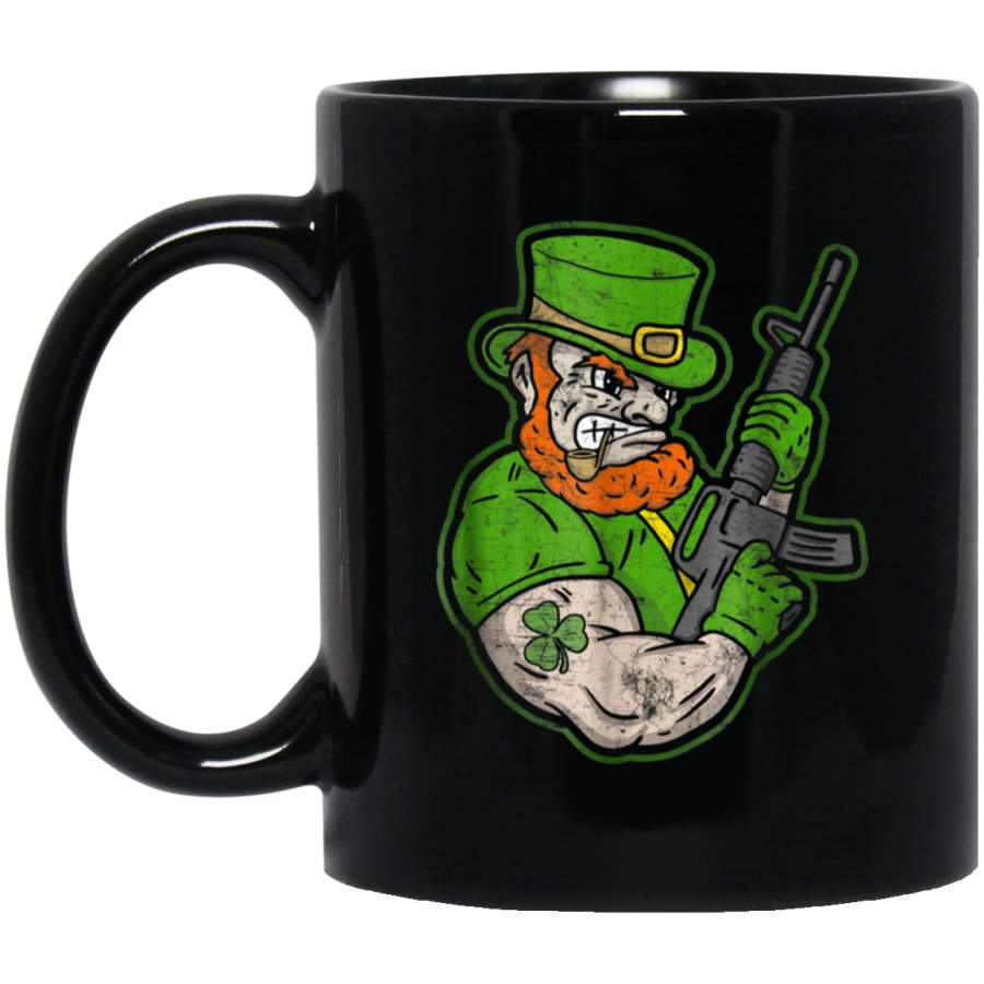 Leprechaun Mug AR15 Shamrock Irish Military Evil Mug Gift