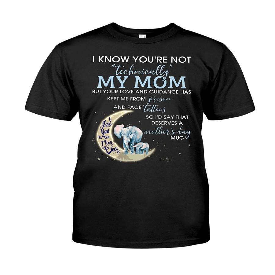 I Know You’re Not Technically My Mom Elephant Classic T-shirt Unisex Shirt For Women/men – T-Shirt