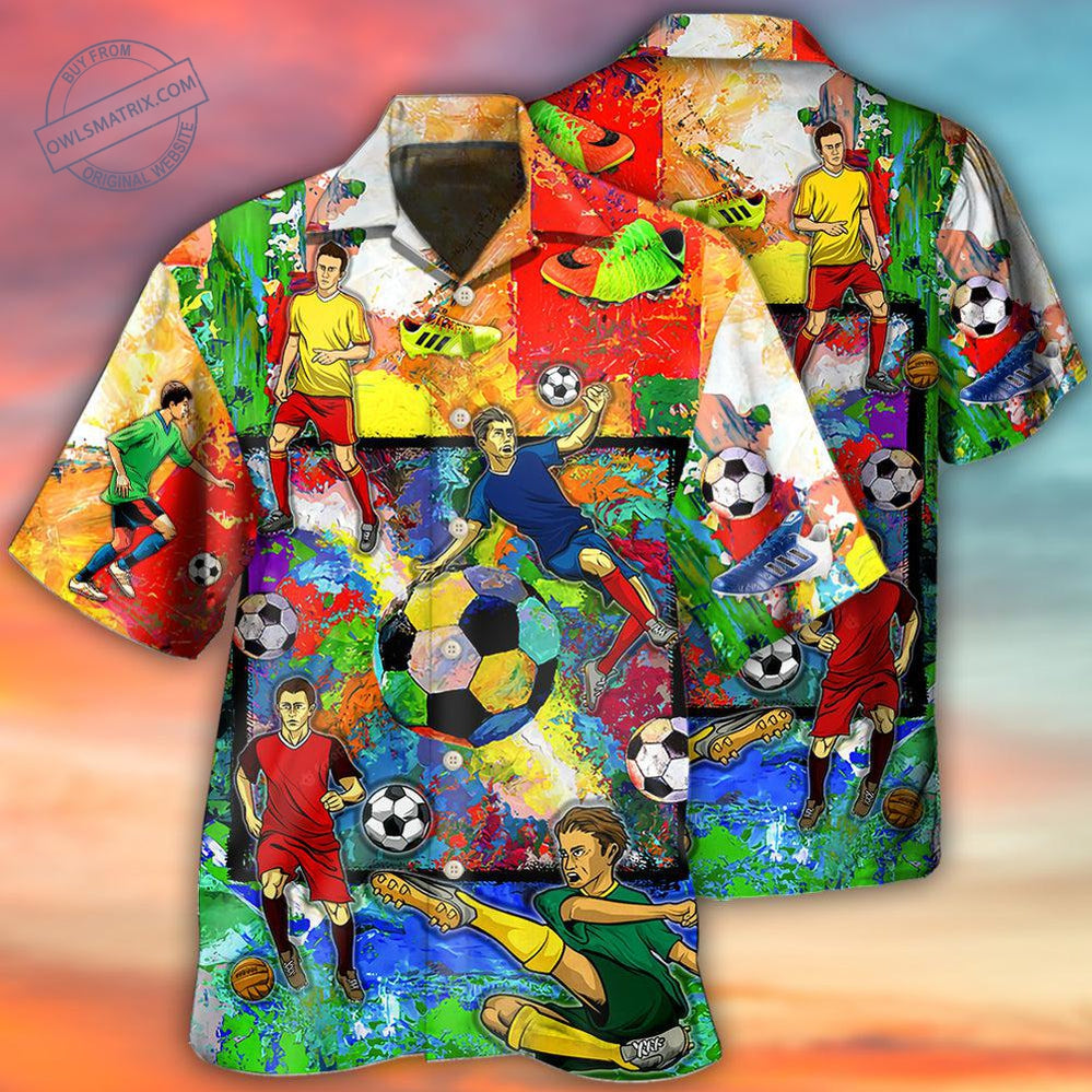 Soccer Style Colorful Hawaii Shirt Ha25632