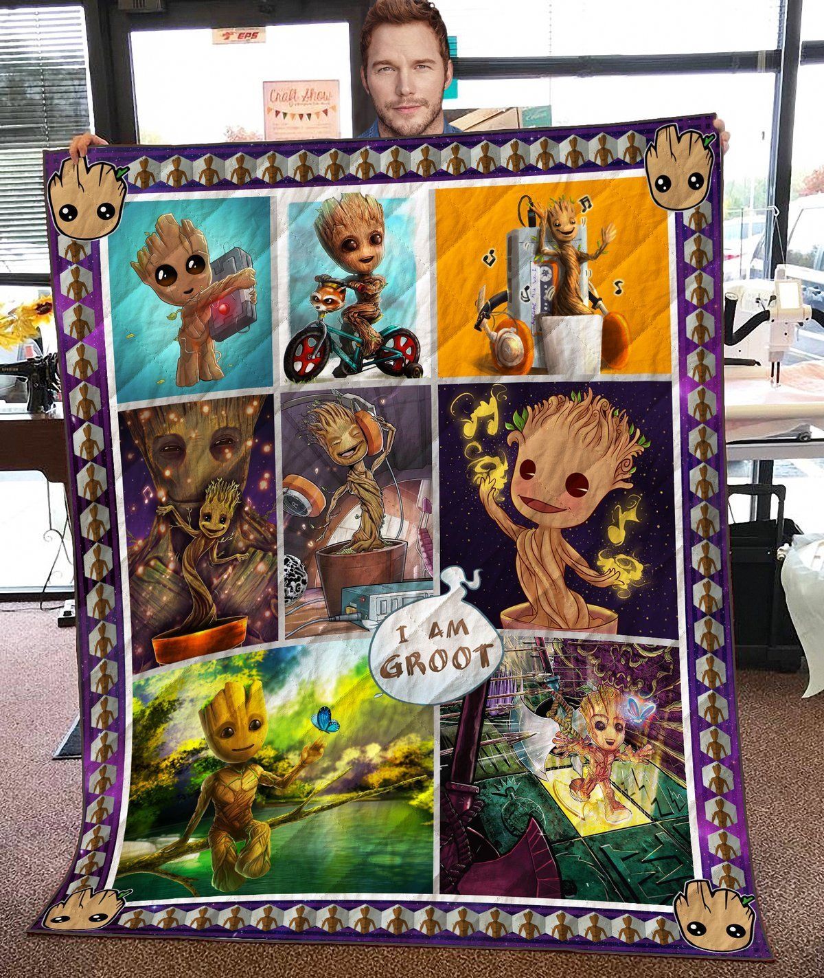 Groot Cover 3D Quilt Blanket HGM25