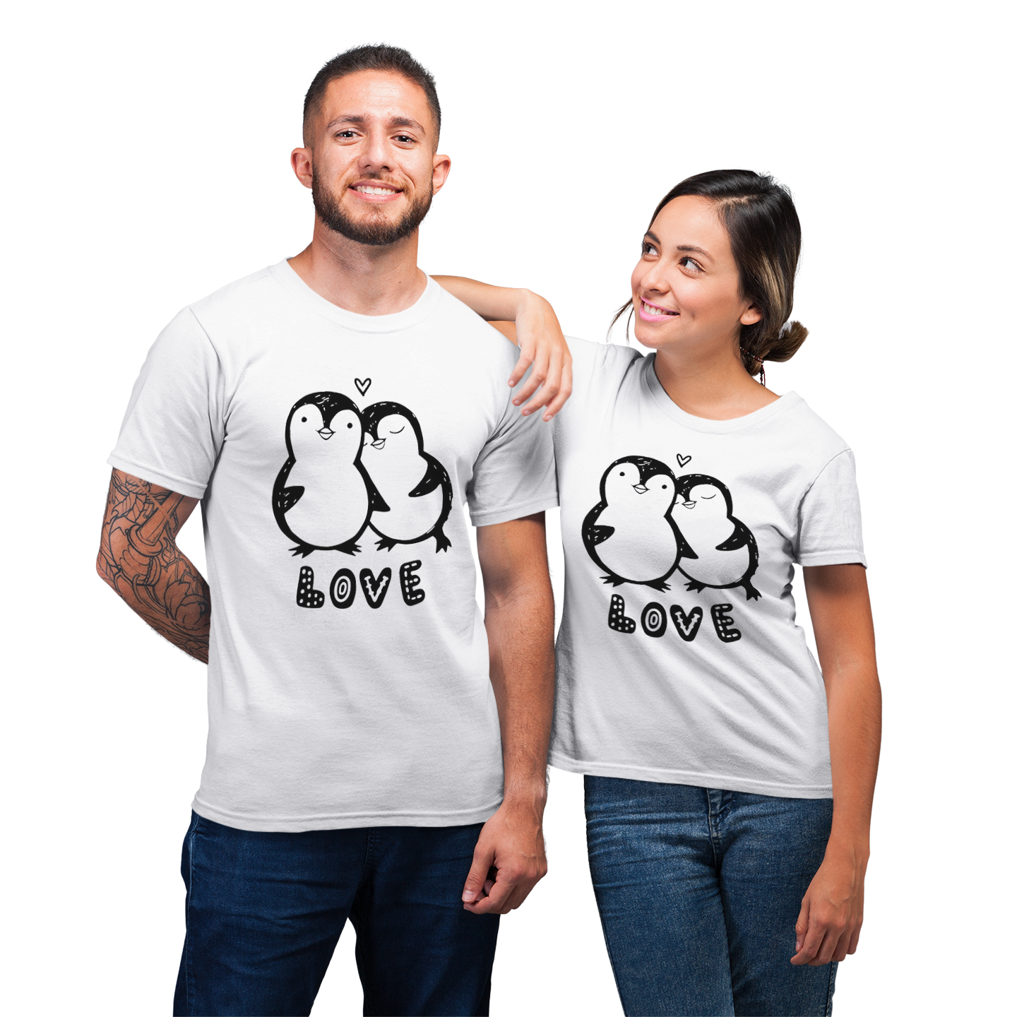 Love Couples Penguin Shirt For Lover Matching T-shirt