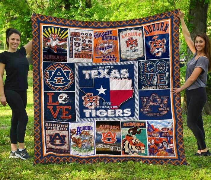 Auburn Tigers Texas 3D Quilt Blanket, Fleece Blanket