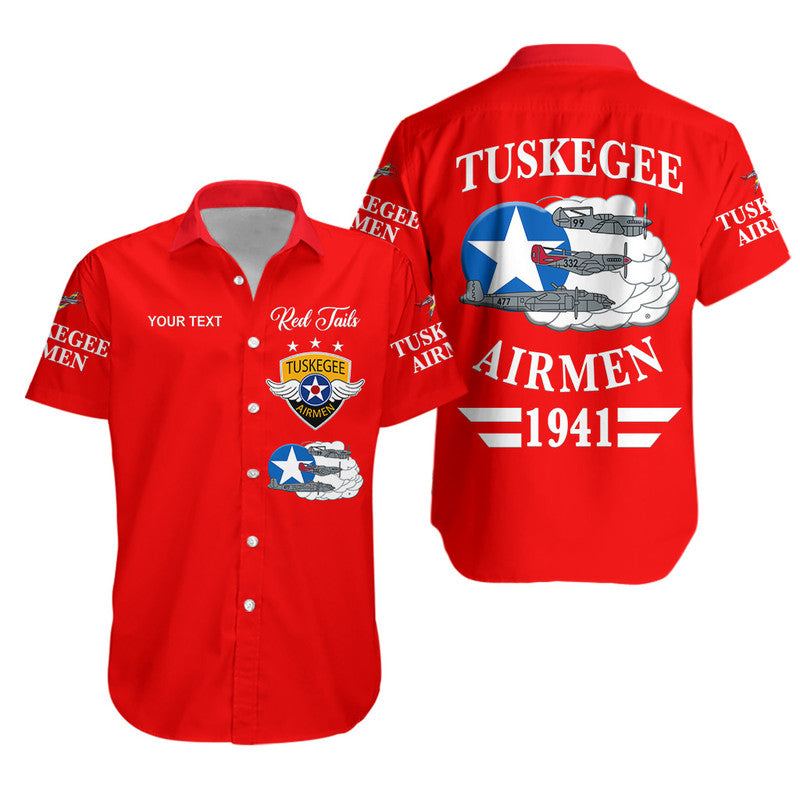 (Custom Personalised) Tuskegee Airmen Hawaiian Shirt The Red Tails Simplified Vibes – Red Lt8