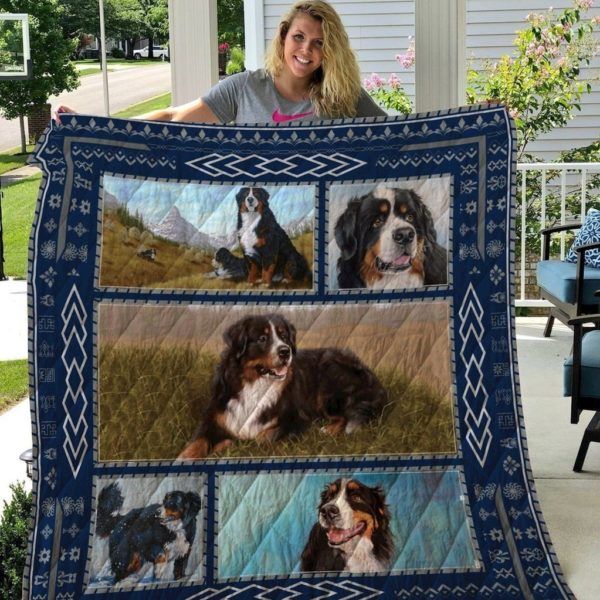 Bernese Mountain Dog Qui16004 3D Quilt Blanket HGM23