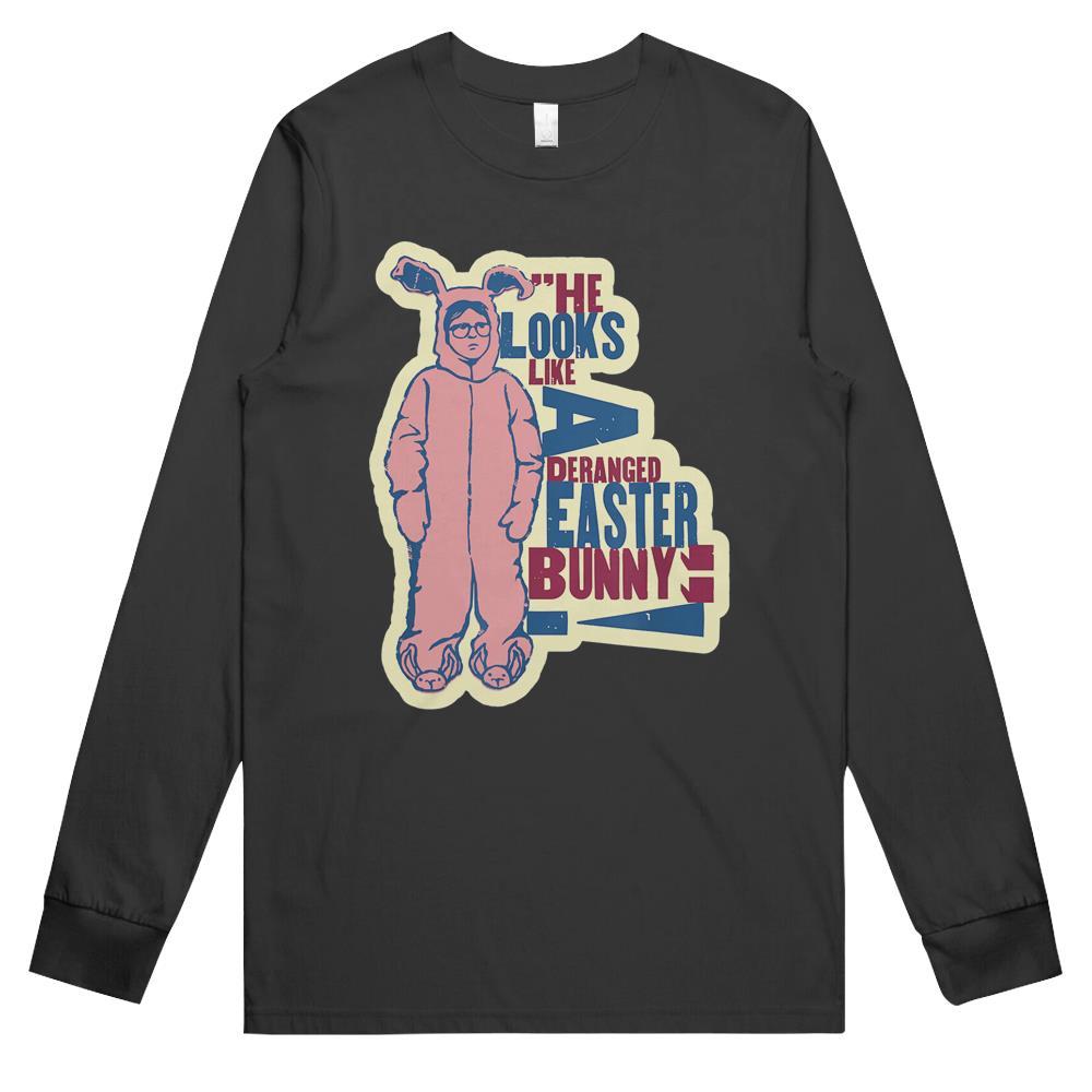 A Christmas Story Deranged Easter Bunny Long Sleeve T Shirts