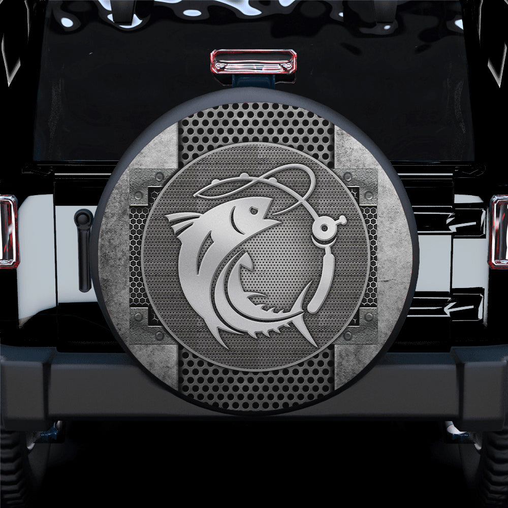 Fishing Fisherman Jeep Car Spare Tire Cover Gift For Campers