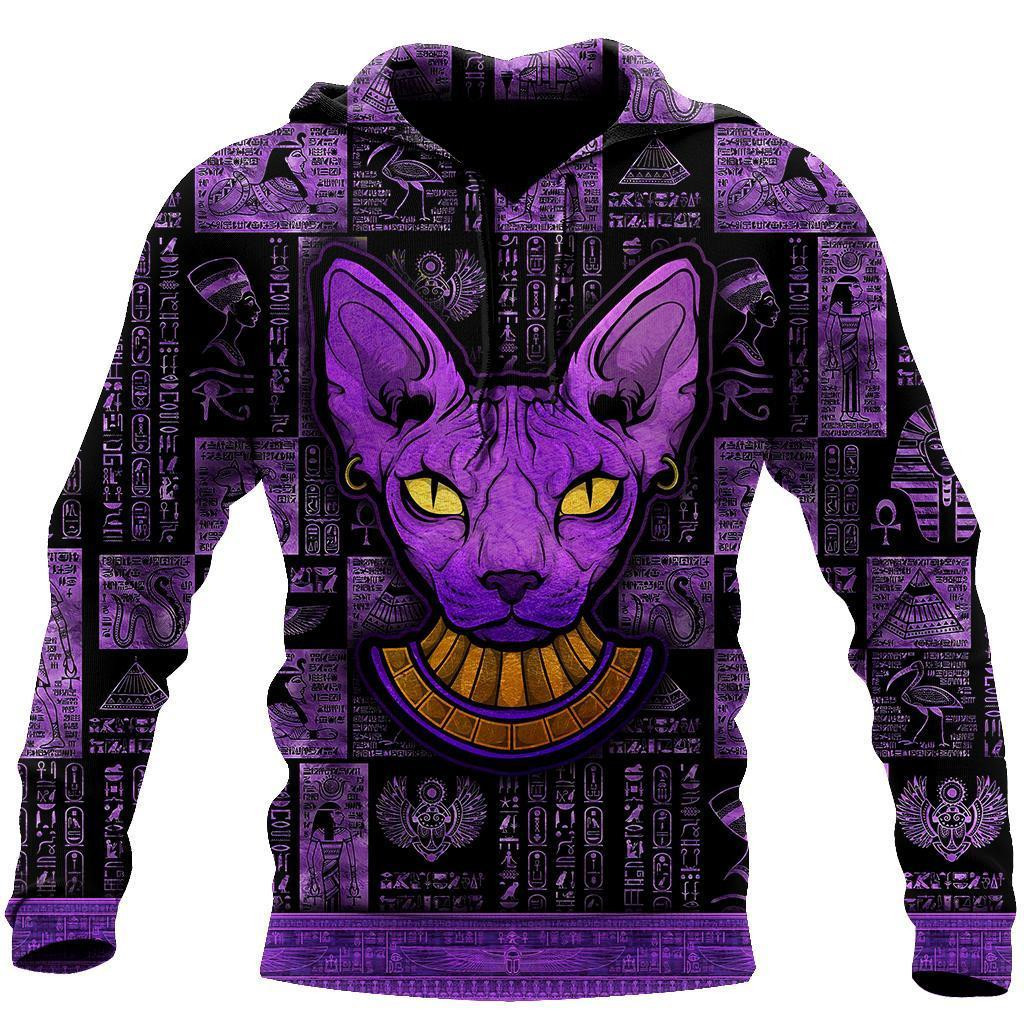 Egyptian Sphynx Cat 3D All Over Printed Hoodie & Short For Men And Women