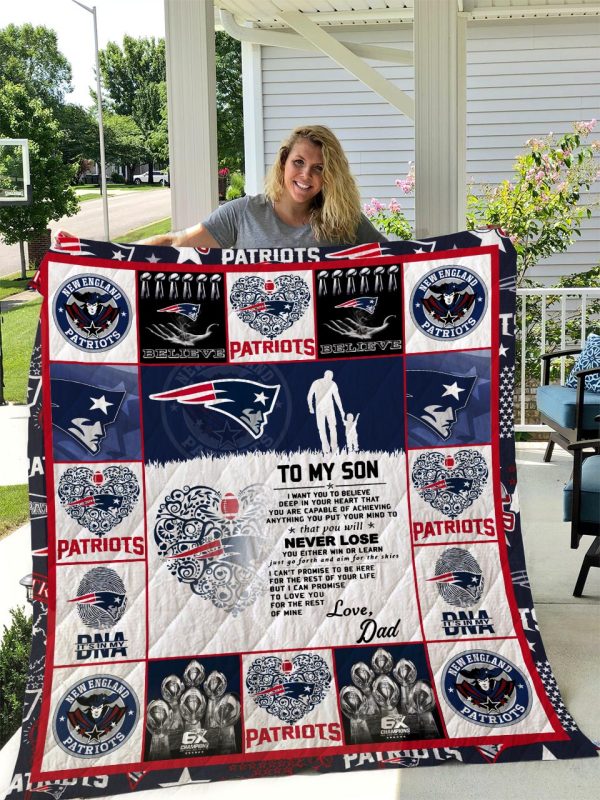 New England Patriots Quilt Blanket I1D2