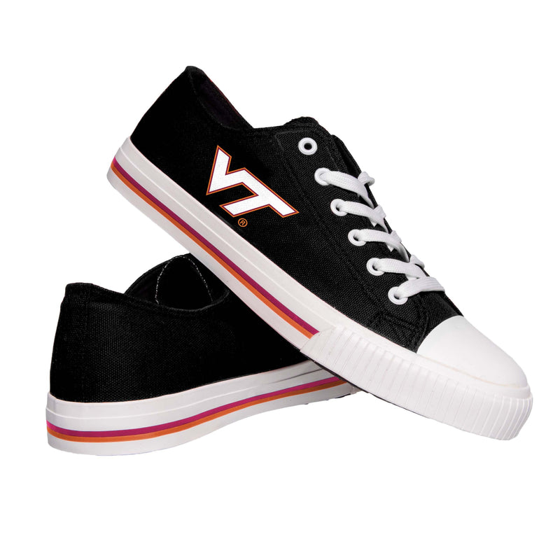 Virginia Tech Hokies NCAA Mens Low Top Big Logo Canvas Shoes