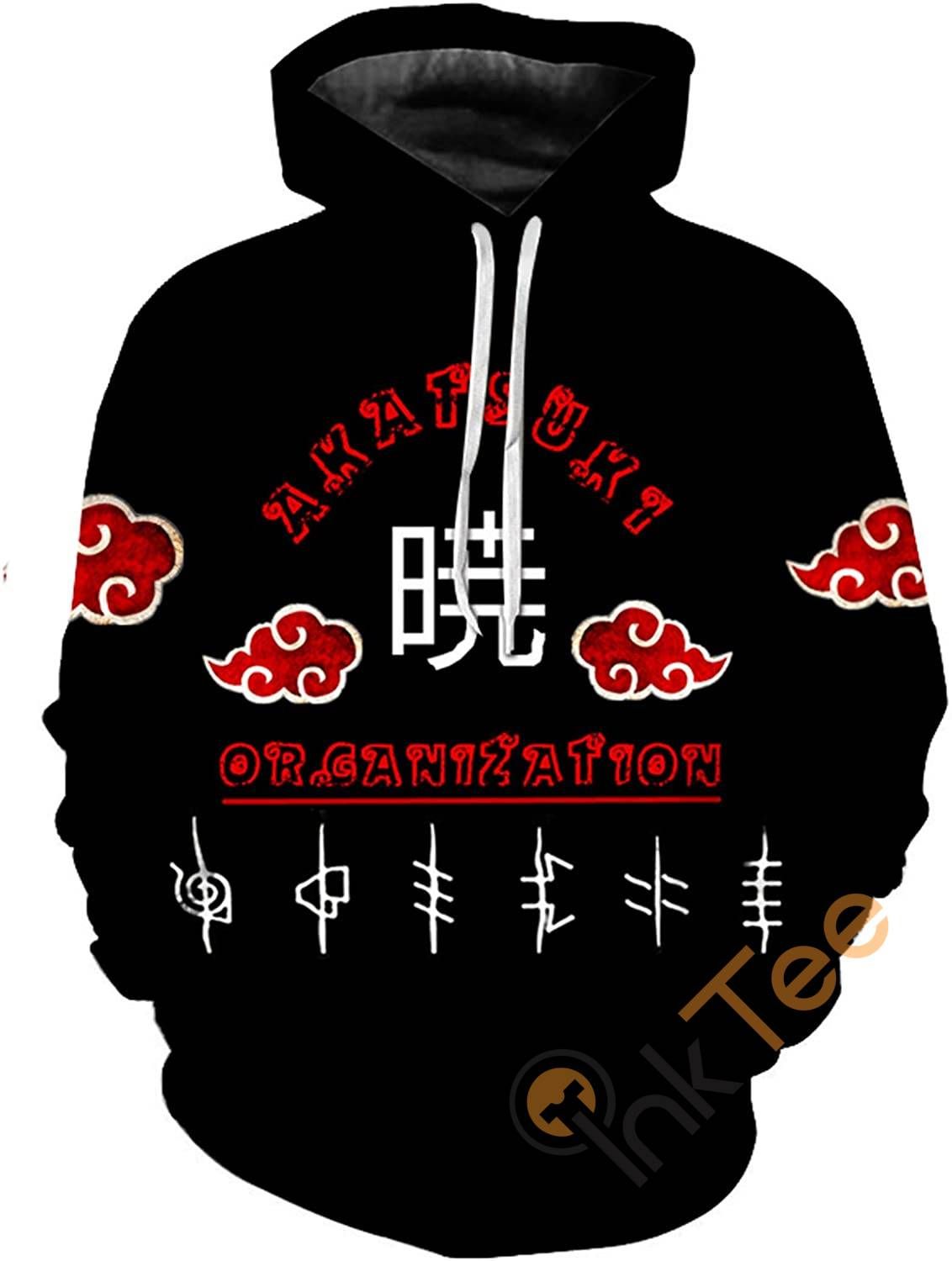 Naruto Print Pullover With Front Pocket Sku18 Hoodie 3D