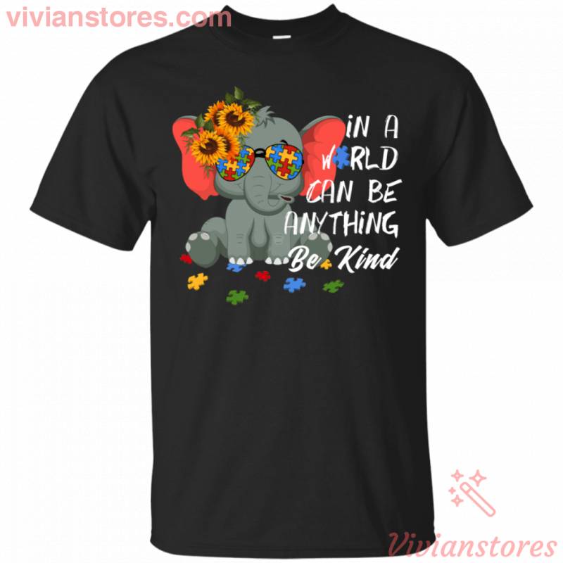 Be Kind Autism Awareness Elephant T-shirt