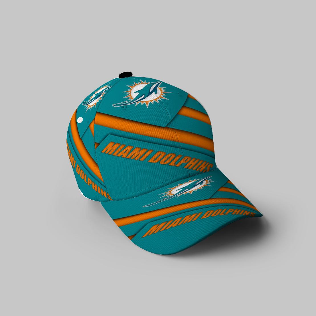 Miami Dolphins Logo Pattern 3 3D Printing Baseball Cap Classic Hat