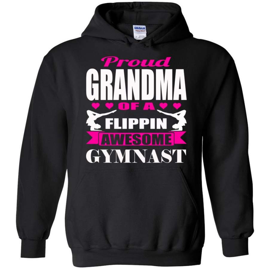 Proud Grandma Of A Flippin Awesome Gymnast Gymnastics Grandma Hoodie