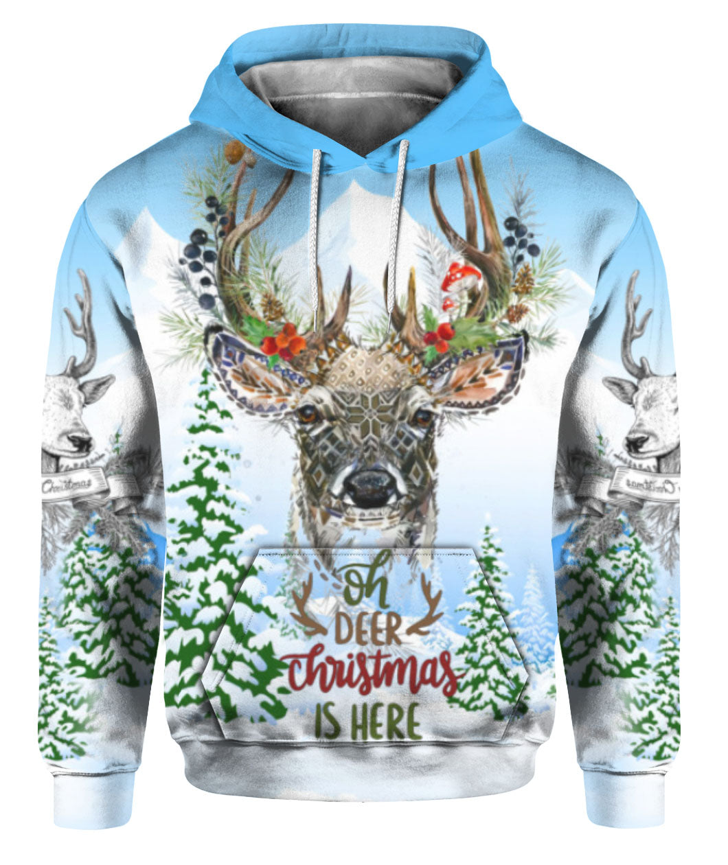 Oragontee Merry Christmas With Deer 3D All Over Print | For Men & Women | Adult | Hp1410