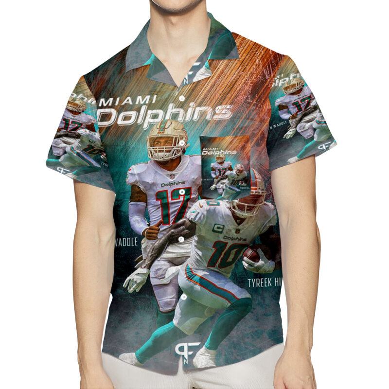 Miami Dolphins Players2 3D All Over Print Summer Beach Hawaiian Shirt With Pocket