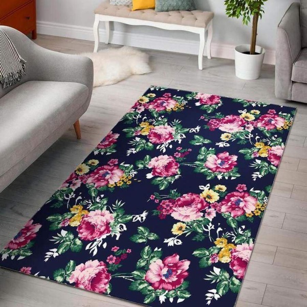 Custom Areas Rug Vintage Blossom Floral Rug - Gift For Family