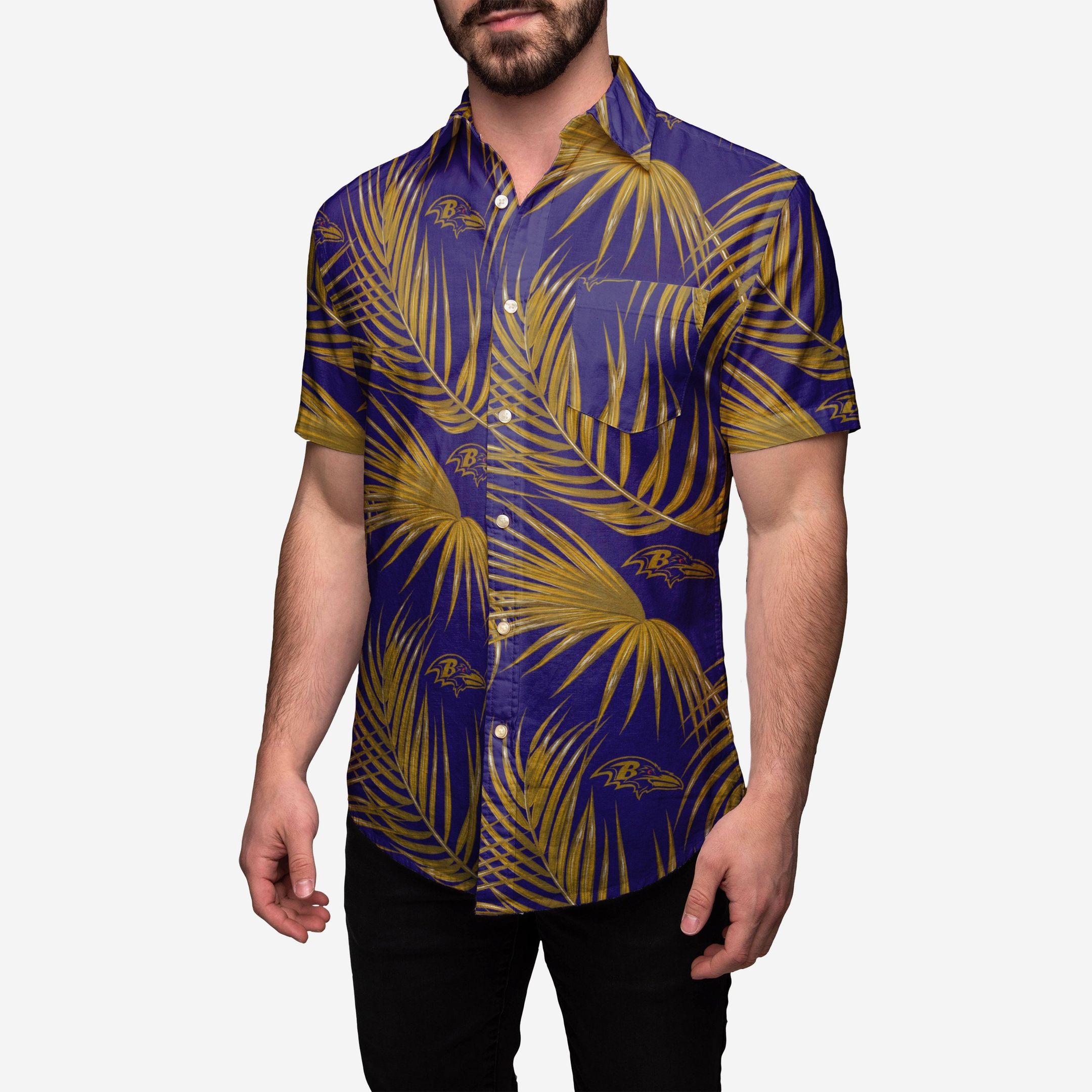 Baltimore Ravens Hawaiian Button Up Shirt