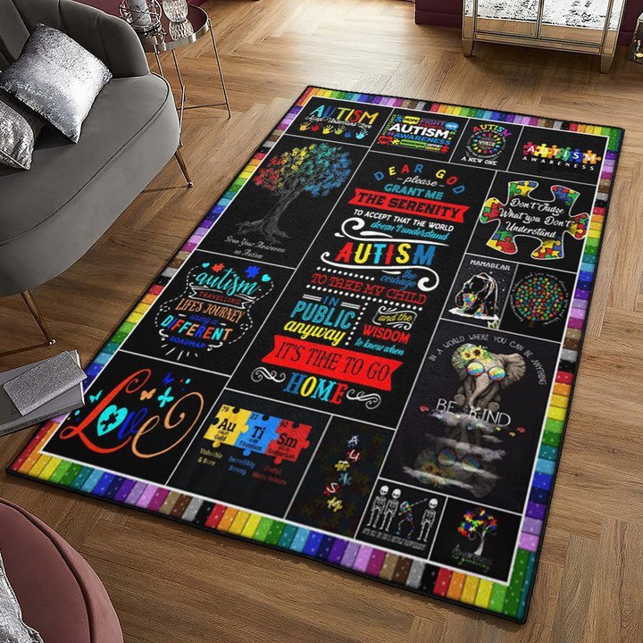 Autism Awareness Indoor Outdoor Rugs, Autism Rug