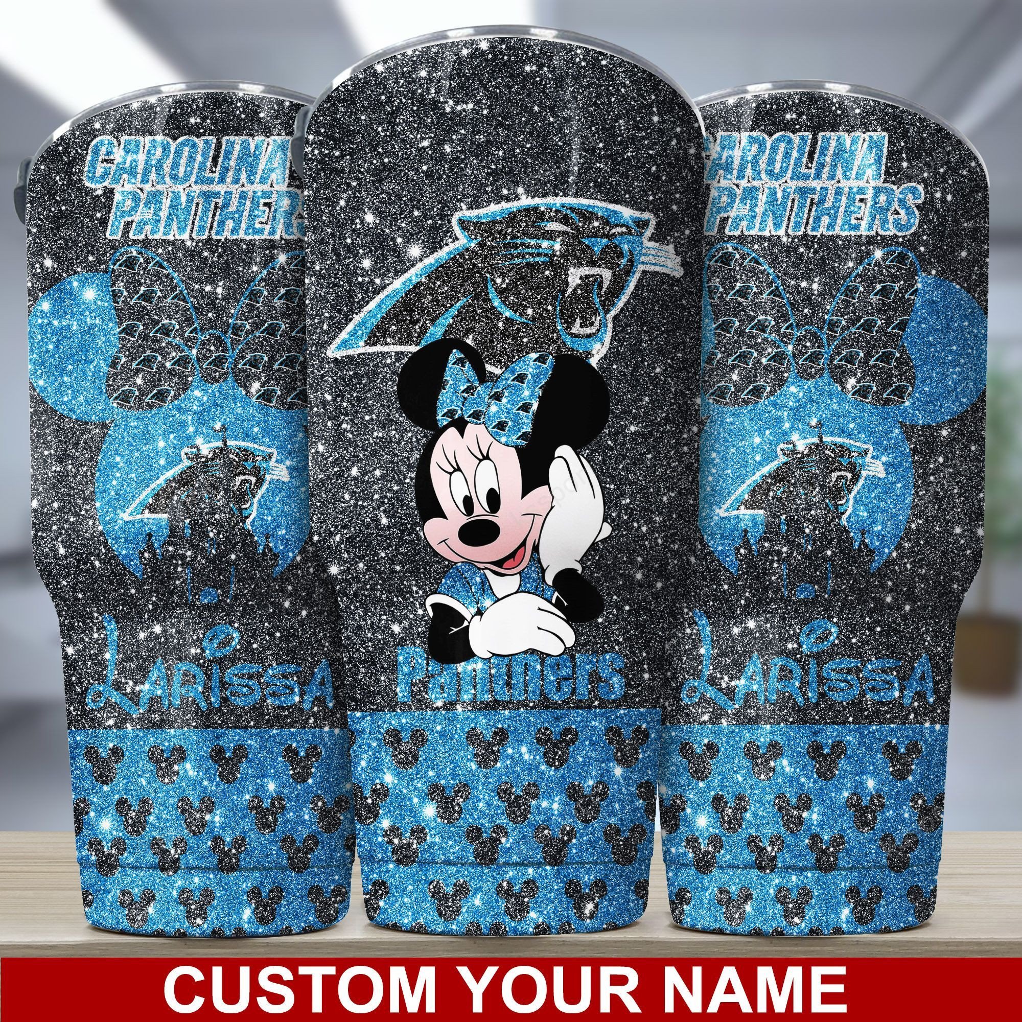 Carolina Panthers Custom Name Tumbler Bg378