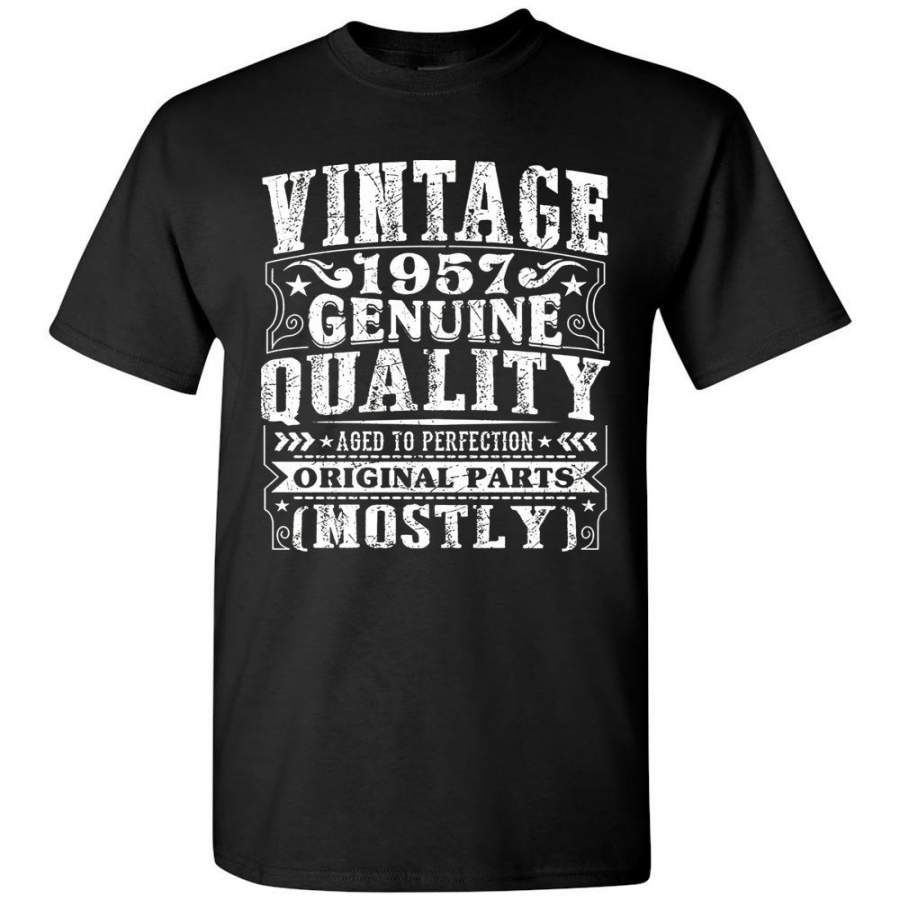 Vintage 1957 Aged To Perfection – Funny 60th Birthday Shirt