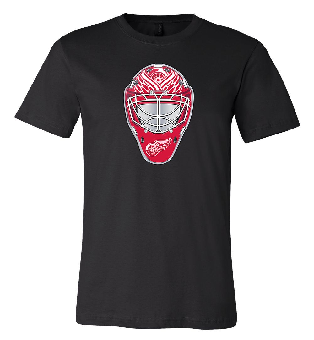 Detroit Red Wings Goalie Mask Front Logo Team Shirt Jersey Shirt