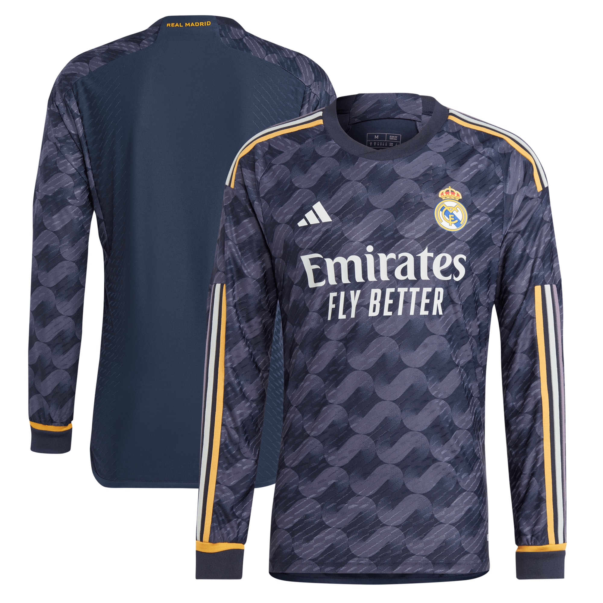 Real Madrid 2023/24 Away Long Sleeve Replica Jersey – Navy