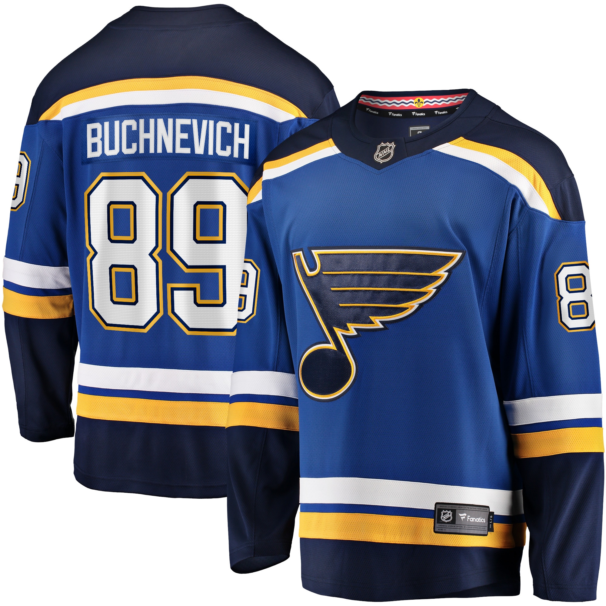 Men's St. Louis Blues Pavel Buchnevich Blue Home Breakaway Player Jersey