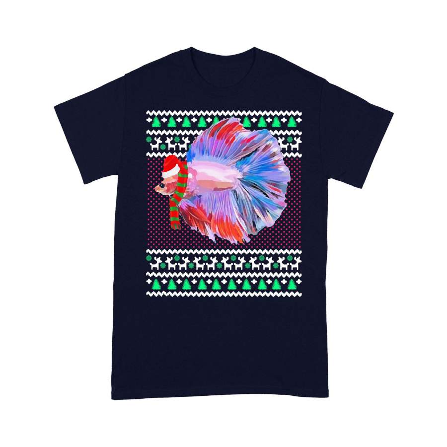 Betta Fish Ugly Christmas T-Shirt Christmas Gift Ideas