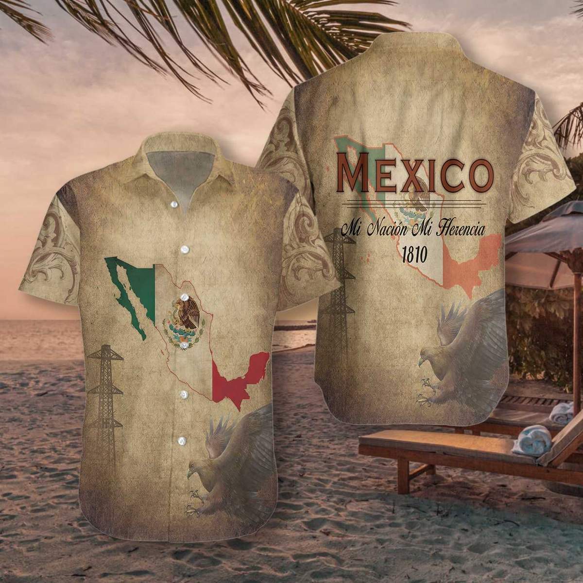 Mi Naciã³N Mi Herencia Mexico Hawaiian Shirt | For Men & Women | Adult | Hw6922