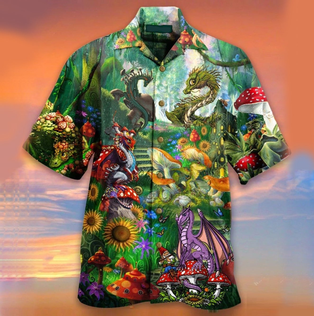 Dragon Mushroom Tropical Hawaii Lover Hawaii Shirt For Men Women Ha42902