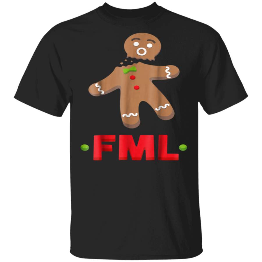 Emoji Gingerbread Man FML T-Shirt