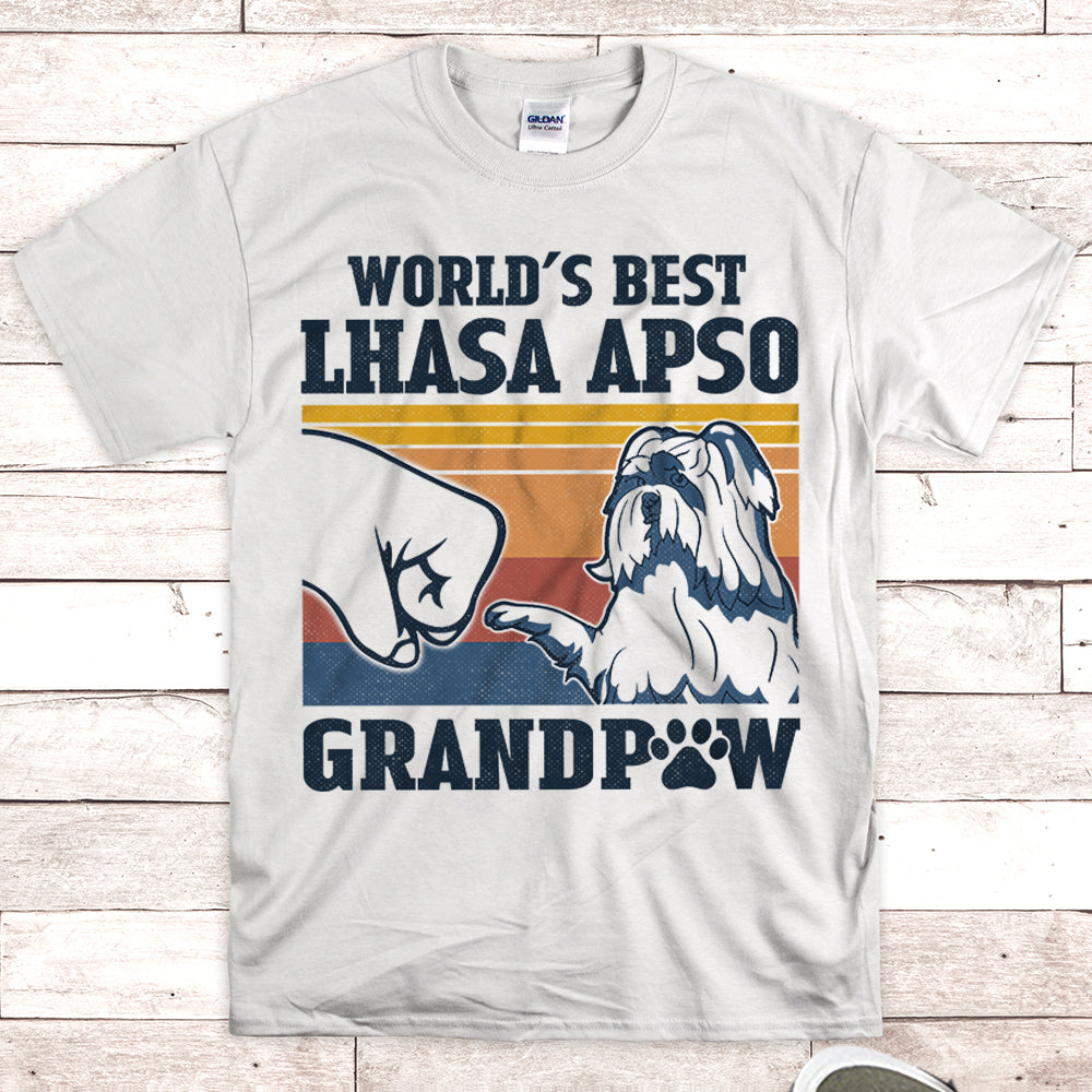 World’S Best Lhasa Apso Grandpaw Shirts Gift For Lhasa Apso Grandpa M0402 Nh95