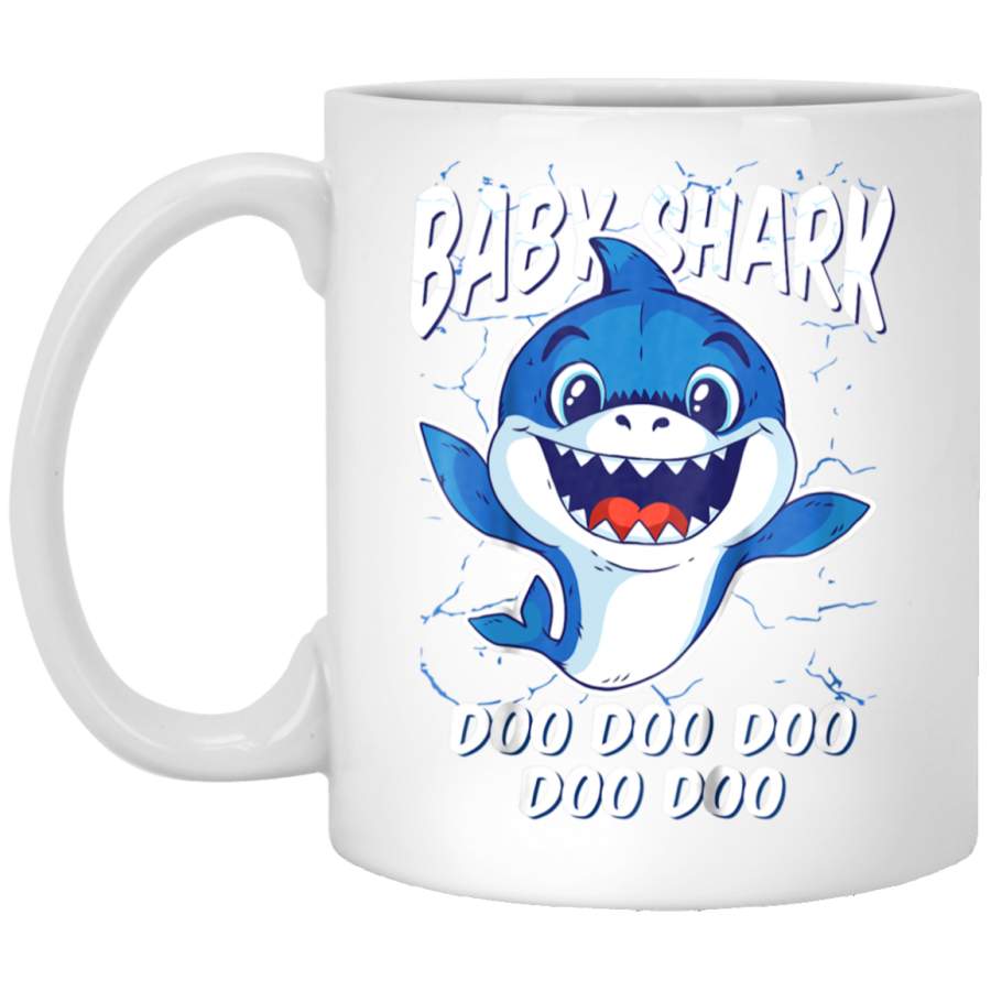 Cute Baby Shark Mug Doo Doo Doo 11 oz. White Mug