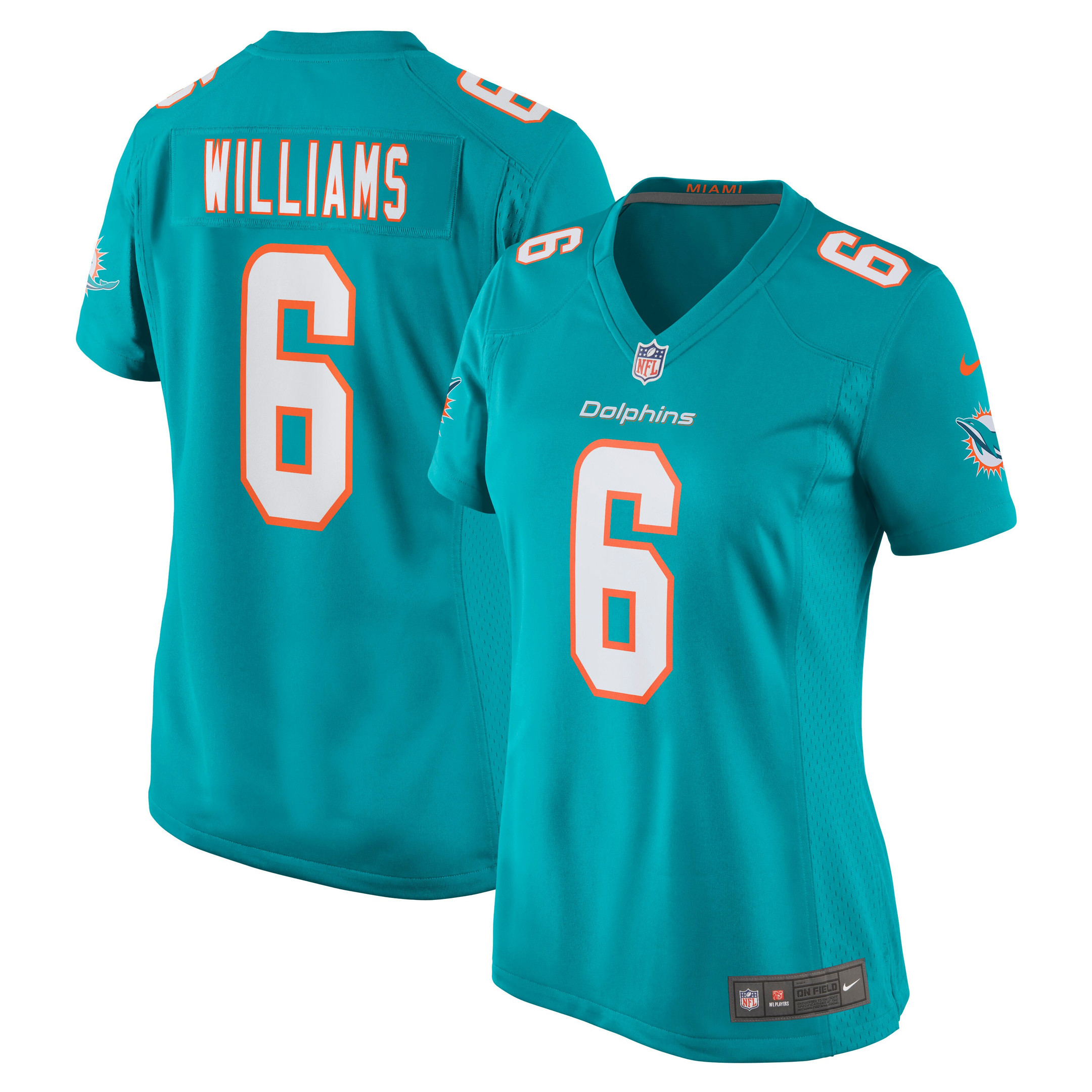 Trill Williams Miami Dolphins Womens Game Player Jersey – Aqua NFL