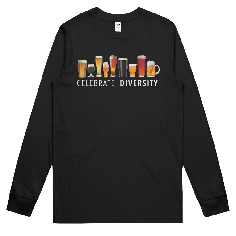 Celebrate Diversity Craft Beer Drinking Long Sleeve T Shirts