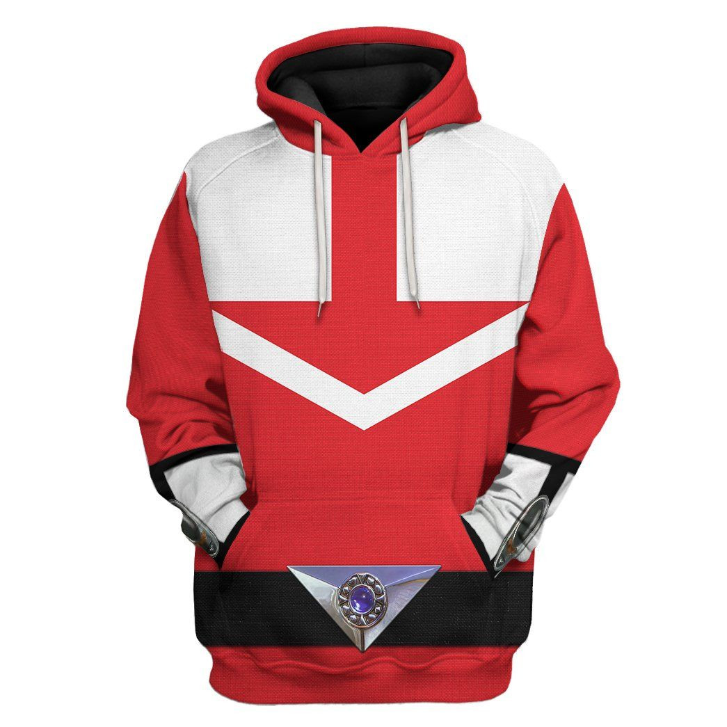 3D Red Power Rangers Time Force Tshirt Hoodie Apparel