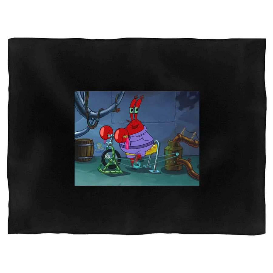 Bicycle Riding Crab Graphic Blanket