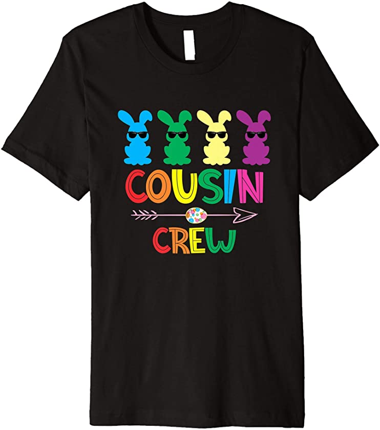 Cousin Crew Cute Bunny Rabbit Matching Easter Day Party Premium T-Shirt