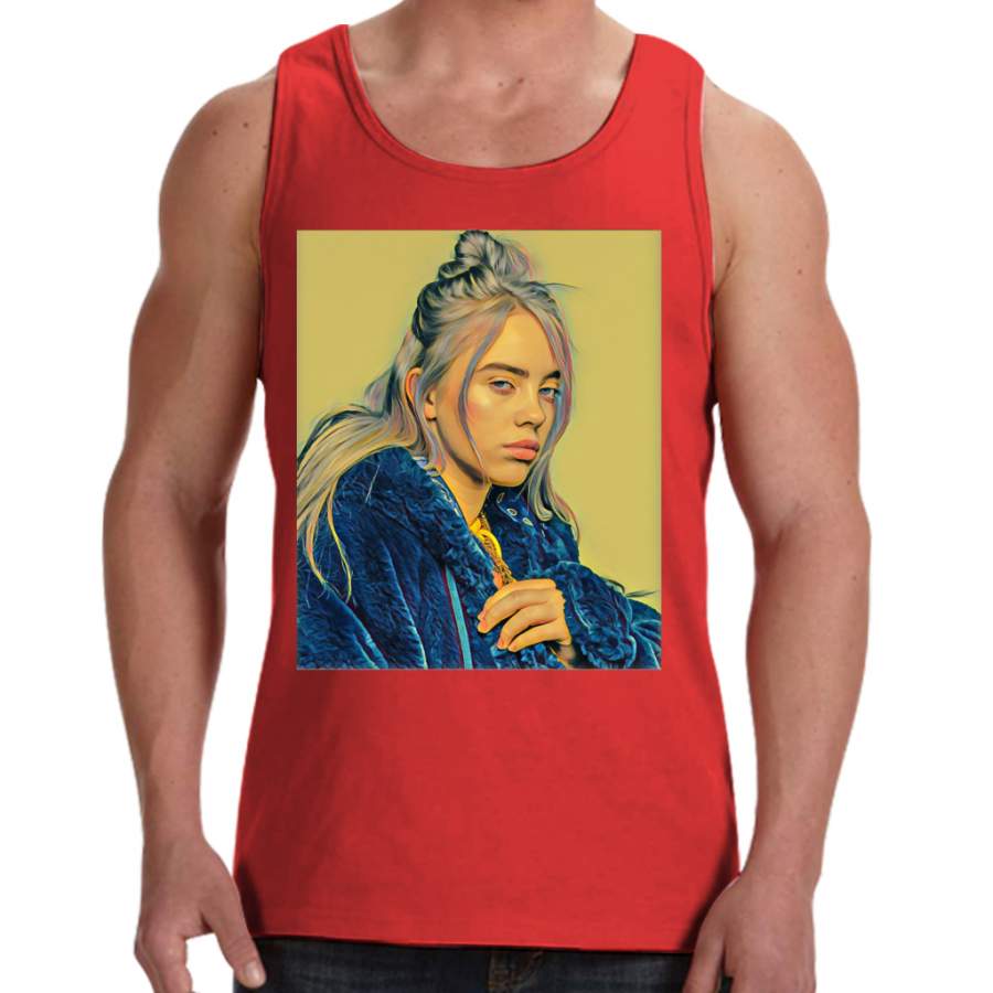 Billie Eilish Painting (Yellow) Men Tank Top - GRAME STORE