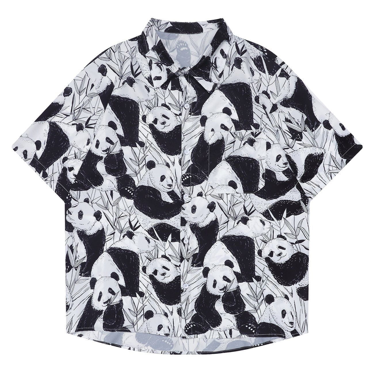 Talishko™ – Full Panda Print Short Sleeve Shirt