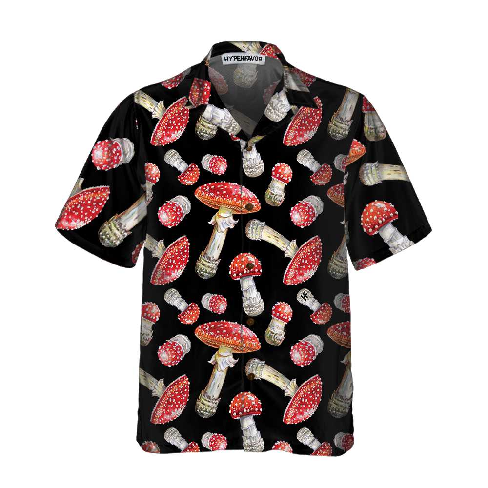 Fly Agaric Mushroom Hawaii Red Print Shirt For Men Women Ha52297