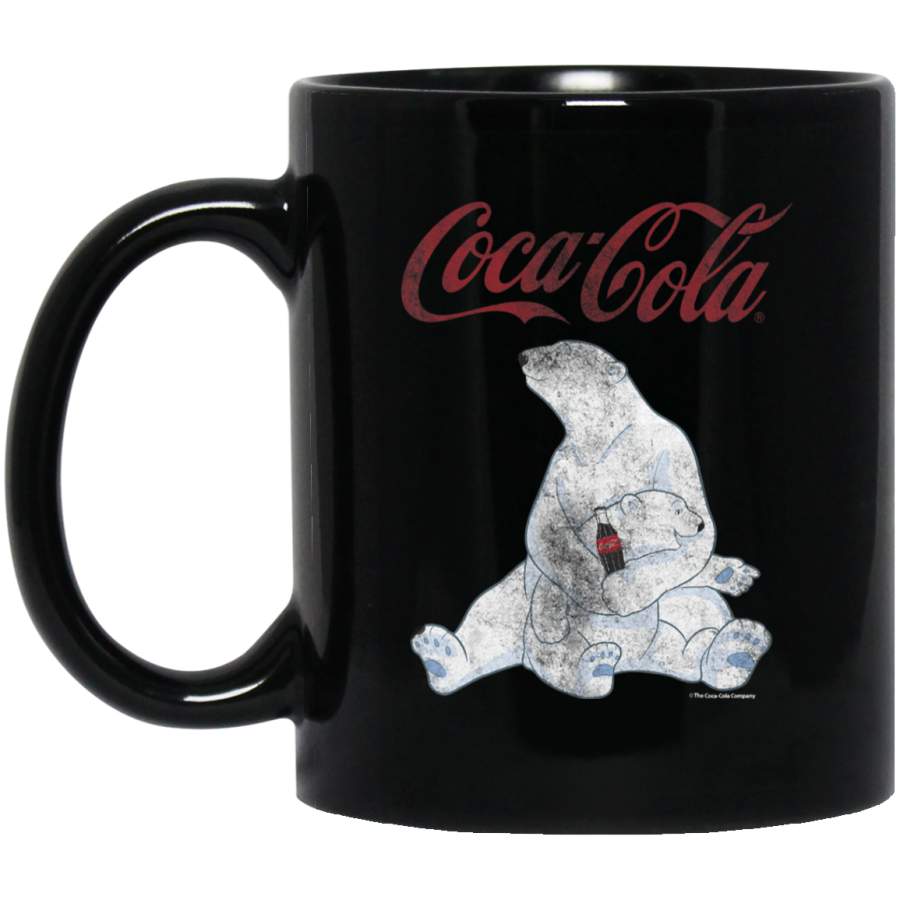 Coca-Cola Vintage Faded Pair Of Polar Bears Coffee Mug