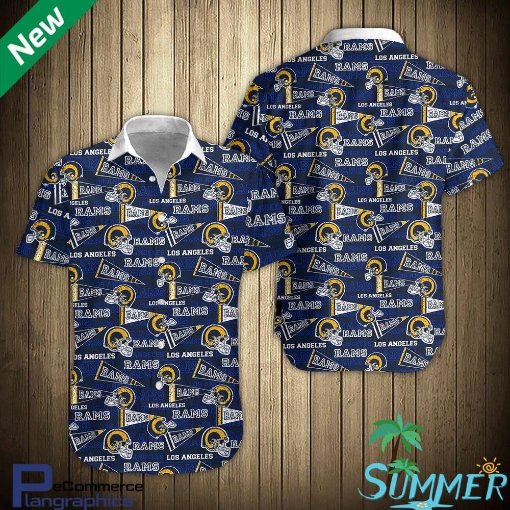 Los Angeles Rams Curved Hawaii Shirt Shorts Beach Short Ha104423