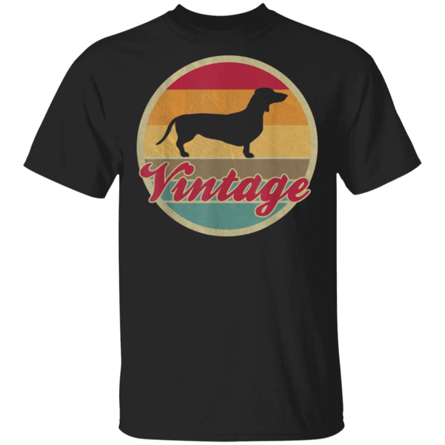 Dachshund Dog Vintage Retro 70s 80s Style Men Women Gift TShirt