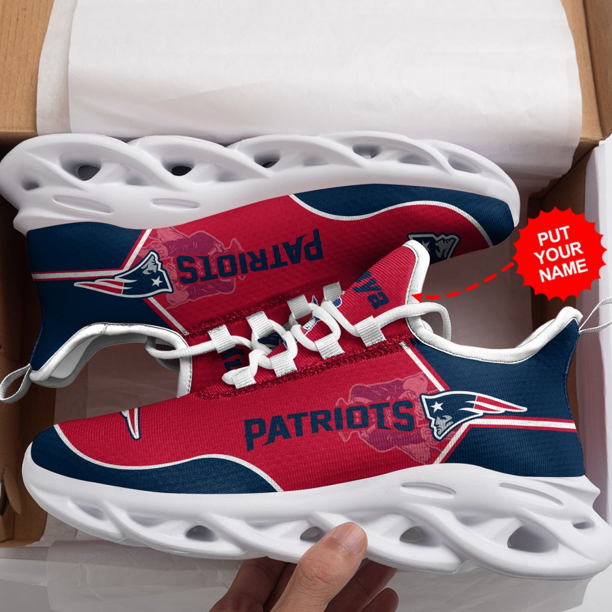 New England Patriots Custom Personalized Max Soul Sneakers Running Sports Shoes For Men Women