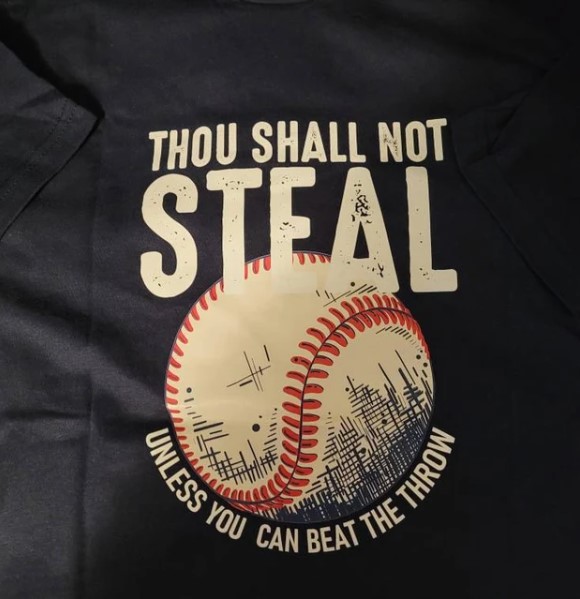 Thou Shall Not Steal Unless You Can Beat The Thron Baseball Tee Shirt Outfit