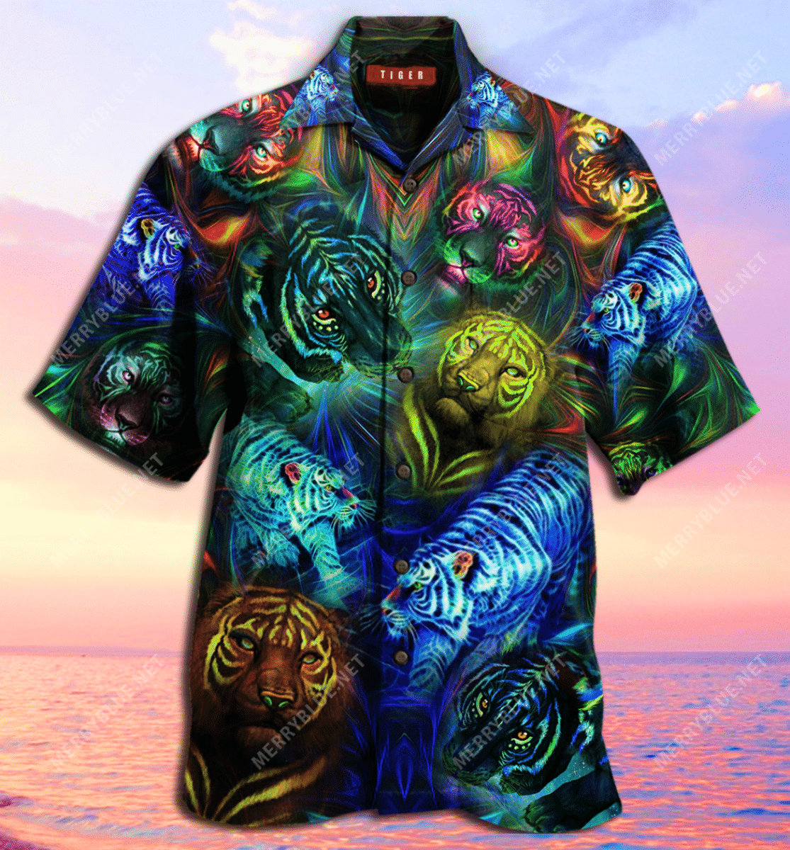 Beach Shirt Find Powerful Tiger Unisex Hawaiian Shirt