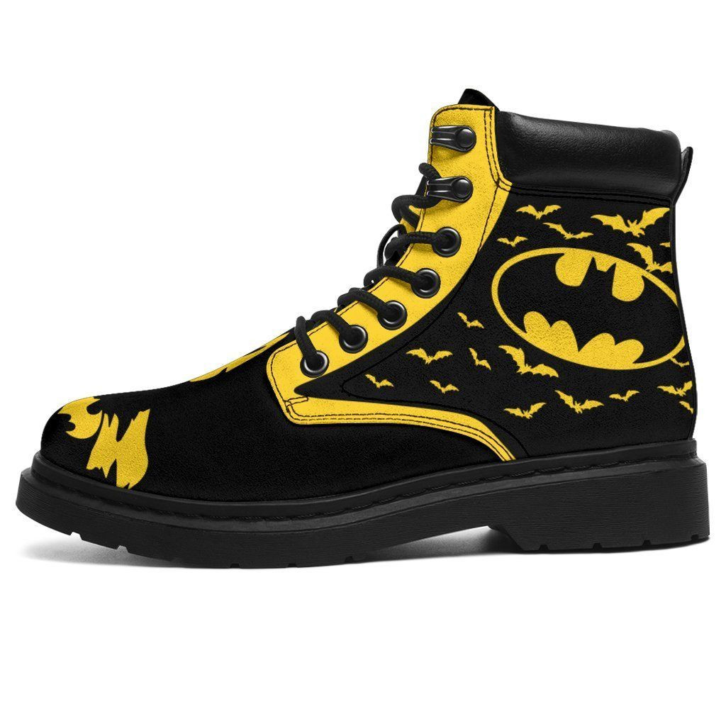 Batman Yellow Boots Shoes For Women Shoes For Men Custom Shoes Nice And Comfortable Custom Shoes Batman Boots Custom Shoes